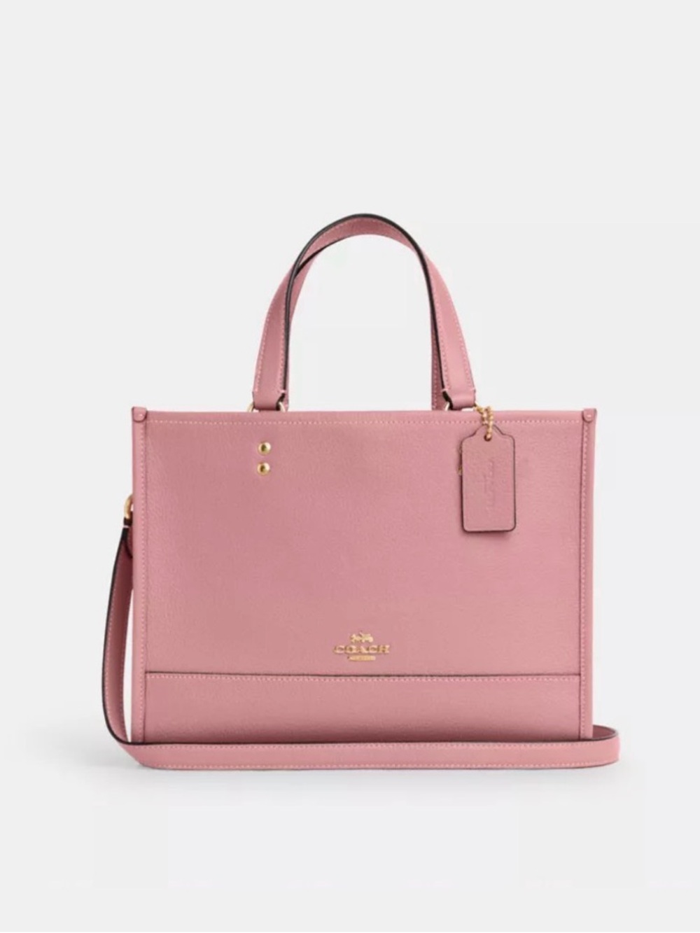 NWT Coach Dempsey Carryall Bag, True Pink/Gold